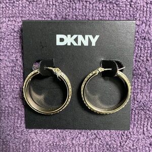 DKNY Elegant Gold Hoop Earrings